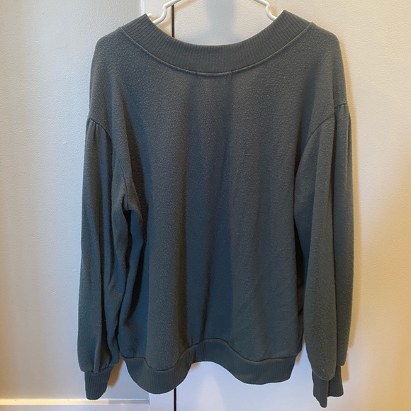 Project Social T Dark Green V-Neck Sweater - Picture 3 of 3